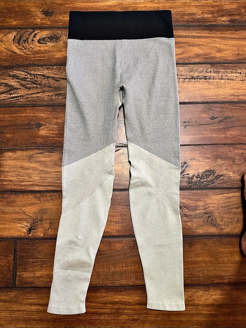 Aerie Ribbed Seamless Leggings Gray/Black